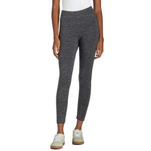 Leggings noirs unis à taille haute pour femmes, tricotés, extensibles, sans coutures, pour le yoga et la gym, style basique toutes saisons, de BD - Product Image 2