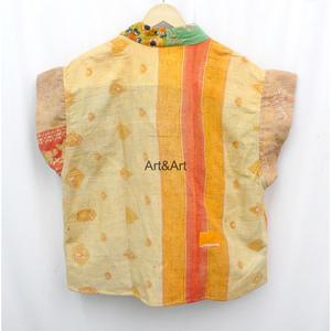 New Arrival Kantha Vintage Cotton <b>Coat</b> Kimono Indian Handmade Kantha <b>Robe</b> Jacket for Women with Pockets Spring Wear - Product Image 3