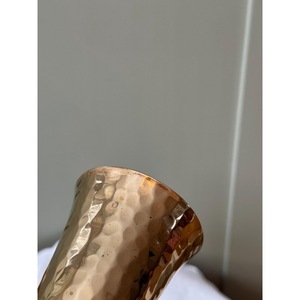Handmade Brass <b>Goblets</b> Bell Shape Vintage <b>Wine</b> Glasses Gold Rimmed Set Of 2 For Party Occasion - Product Image 2