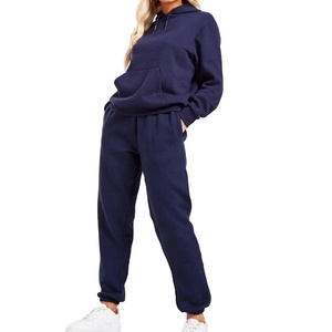 Survêtement surdimensionné lourd survêtements personnalisé coupe-vent Logo coton unisexe femmes deux pièces ensemble à capuche 2026 - Product Image 1