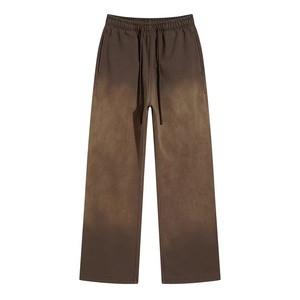 Pantalon de survêtement noir pour homme 100 % coton, coupe droite, taille mi-haute, avec cordon de serrage, poches latérales, respirant, idéal pour l'automne - Product Image 3
