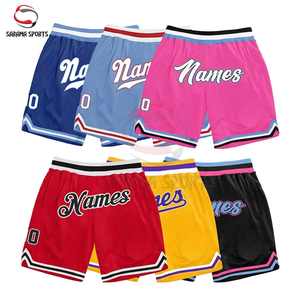 Shorts de basketball décontractés personnalisés OEM en mesh, nom et numéro d'équipe personnalisés, séchage rapide, respirant, taille élastique de haute qualité - Product Image 3
