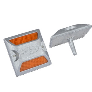 IP68 Aluminum Rude White Road Stud <b>Cat</b> Eye Durable Reflective Raised Parking Lot Driveway <b>Night</b> Visibility Road Marker Highway - Product Image 1