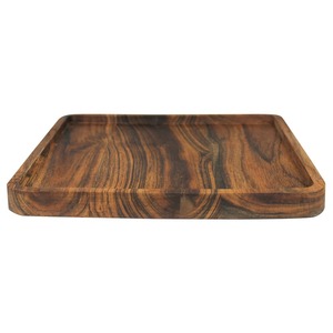 Bandeja de Madera Rústica, Tabla Decorativa para Servir, para Mesa de Centro, Cocina y Comedor, a Bajo Precio - Product Image 1