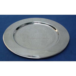 Assiette de charge à vaisselle bonne qualité PLATEAU DE NOURRITURE EN MÉTAL fini vaisselle réutilisable assiettes de chargeur de gros exportation - Product Image 1