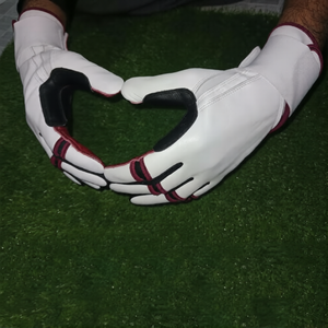 QASWA SPORTS High Quality Baseball Infield Batting Gloves Maroon <b>Black</b> White Customized Leather Unisex Lightweight Durable Soft - Product Image 1