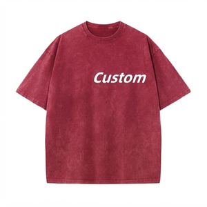 T-shirts décontractés à épaules tombantes pour hommes, personnalisables, surdimensionnés, col rond, imprimés en sérigraphie, 100% coton jersey 220g, écologiques, vierges - Product Image 4