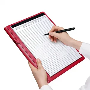 Faux <b>Leather</b> Folder with Document Organizer Business Card Holder Letter-Size <b>Notepad</b> for Interviews Men & Women - Product Image 3