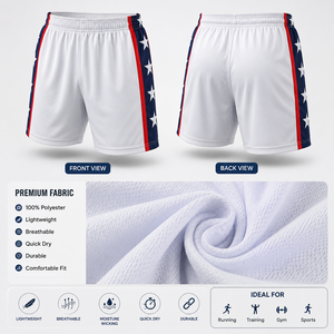 Custom Running <b>Shorts</b> Men Lightweight <b>Polyester</b> Training Gym <b>Shorts</b> Breathable Quick Dry Side Panel Team Sports <b>Shorts</b> - Product Image 4