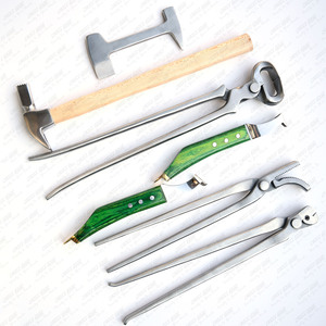 Professional Farrier Tools Kit Veterinary Instrument for Horse Foot Grooming Nipper Nail <b>Puller</b> Cutter Loop Knife Nail Gun - Product Image 3