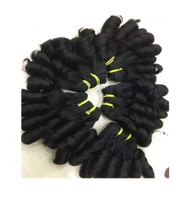 Raw Unprocessed Indian Temple human hair extensions curly lace closure deep wave bundles with HD Lace Closure - Product Image 1