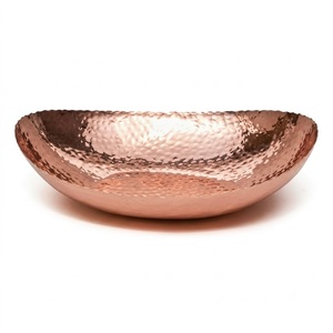 Tazón de mezcla de cobre puro martillado artesanal con asa de anillo, tazón profesional blanco para batir y tazón de repostería para cocina, venta al por mayor - Product Image 4