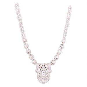 Conjunto de collar de joyería fina con piedras Royal Polki Kundan 10575474WH - Product Image 2