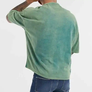 T-shirt délavé à l'acide fabriqué au Pakistan pour hommes, à manches courtes, avec logo personnalisé 2026 - Product Image 3
