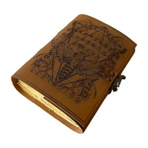 Hechizo en blanco Libro vintage de sombras Diario con cierre Hecho a mano Cuero Mariposa Oración Ohja Diario Planificador Cuaderno DE BOCETOS - Product Image 1