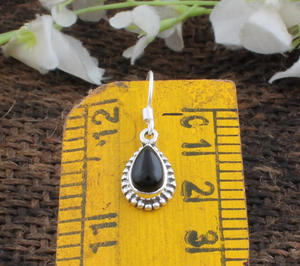 Pendientes de Ónix Negro Natural, Plata de Ley 925, Hechos a Mano, Estilo Vintage, para Bodas, Aniversarios y Fiestas - Product Image 5