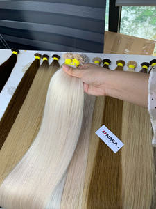 Extensiones de Cabello Virgen Vietnamita de Doble Trama, Color Teñido Claro, Estilos de Ondas Naturales, 50 cm, 60 cm, 100 Gramos - Product Image 2