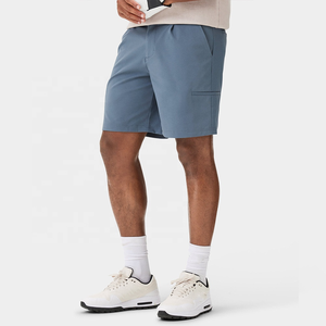Shorts décontractés en toile pour hommes – Confortables, durables, taille haute, motif uni, respirants, coupe-vent, avec cordon de serrage – Numérique - Product Image 1
