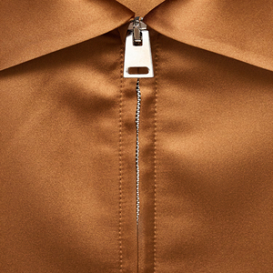 Customized <b>Lightweight</b> <b>Women</b> Satin Varsity <b>Jacket</b> Brown Color Long Sleeve Full Zip Up Woman Satin Bomber <b>Jacket</b> - Product Image 5