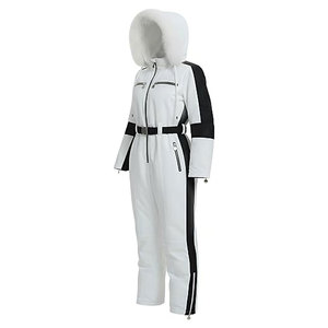 Traje de Esquí para Mujer, Impermeable, Abrigo de Invierno con Cuello de Piel Desmontable, Mono para Snowboard, Resistente al Viento, para Actividades al Aire Libre en la Nieve - Product Image 2