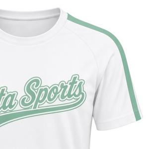 White <b>Mint</b> <b>Green</b> Cheer Jersey Short Sleeve Team Sports Shirt Performance Uniform <b>Top</b> Athletic Training Competition Wear - Product Image 5