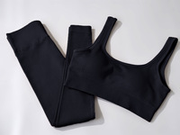 Set Yoga 2 Potong Wanita 2026 Ukuran 1x-6x, Bra Olahraga Plus Size dan Celana Pendek dengan Logo Depan, Cepat Kering, Pakaian Olahraga Aktif
