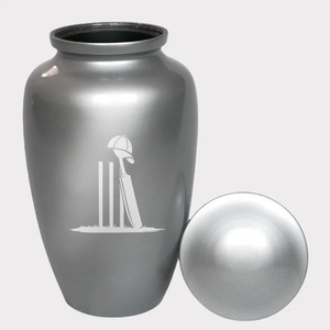 Urne commémorative de cricket avec motif de batteur sportif, finition satinée, pour cendres funéraires, souvenir commémoratif - Product Image 3