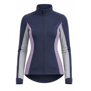 Veste d'équitation pour femmes, haute performance, tissu softshell léger en spandex, protection contre le vent, poches zippées sécurisées - Product Image 1