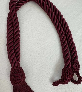 Burgundy Red Tassel Tieback for Curtains Tie Back New by Conso Cotton - Product Image 3