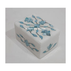 Boîtes à bijoux en marbre blanc avec finition fine et nacre durable pour la décoration et la revente au meilleur prix - Product Image 6