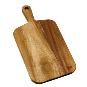 Planche à découper en bois naturel personnalisée avec logo, planche à découper en bois massif avec poignée, plateau de service pour charcuterie et fromages, vente en gros - Product Image 1