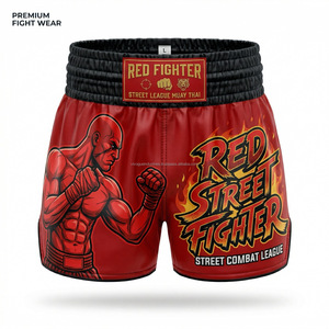 Pantalones Cortos de Boxeo al Por Mayor, Bajo MOQ, Ropa de Entrenamiento para Luchadores, Spandex/Poliéster Transpirable para Combate - Product Image 6