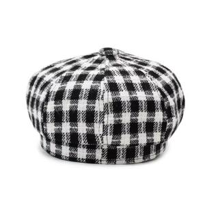 Gorro unisex de algodón a cuadros, 56-58 cm, gorro informal para primavera y otoño - Product Image 4