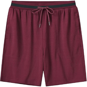 Men's Summer Casual 2-Piece <b>Set</b> Crew Neck T-Shirt Shorts Solid Color Breathable <b>Knitted</b> Cotton Workout Wear - Product Image 4