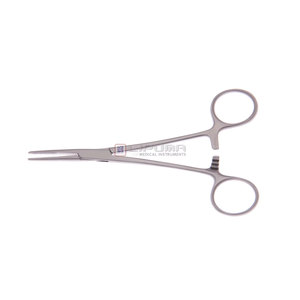 Pince chirurgicale manuelle pour tissus artériels, 5,5 pouces, pointes semi-dentelées, articulation en boîte, pince hémostatique en acier inoxydable - Product Image 1