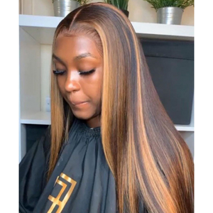 Perruques de cheveux humains vietnamiens lisses non traités, cuticules alignées, avec dentelle frontale, mèches de cheveux humains - Product Image 1