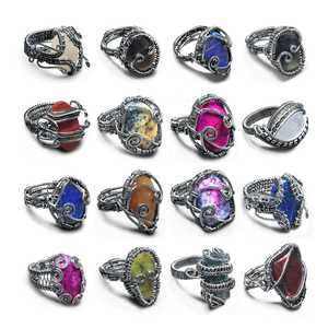 Novedad: Anillo de Plata con Piedra Natural Irregular y Engaste de Bisel, Diseño de Moda para Fiestas - Product Image 1