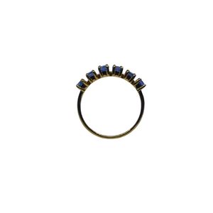 Anillo Clásico de Plata de Ley 925 Chapado en Oro con Topacio Azul para Mujer, Joyería para Bodas - Product Image 3