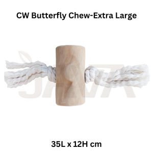 Juguete Masticable para Perros de Madera Dura Ecológico, Diseño de Mariposa CW, Sostenible, Tamaño XL, para Limpieza de Dientes y Ejercicio - Product Image 2