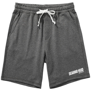 Shorts pour homme, couleur unie gris, 100% coton, écologiques, séchage rapide, respirants, en molleton de coton, shorts décontractés, shorts de sport - Product Image 1