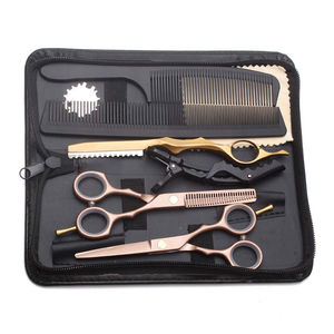 Ensemble de ciseaux de coiffure pour barbier et salon, ciseaux de coupe et d'éclaircissement pour salon, ensemble de rasoirs - Product Image 1