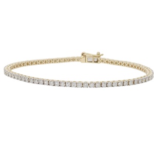 Elegante lujo 14K oro y 1.24CTW Real Diamond joyería fina pulsera perfecta uso diario para mujeres - Product Image 1