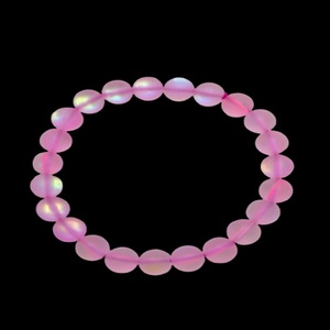 Pulsera de Piedra de Vidrio Rosa Grabada de Grado AAA al por Mayor, 8 mm, Artesanía de Gemas Naturales con Patrón Curativo - Product Image 1
