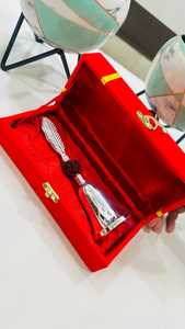 Luxury Silver-Plated Rudraksha Puja Bell with Leaf Handle in Premium Velvet Gift Box Handmade Temple Ghanti for Home <b>Mandir</b> - Product Image 2