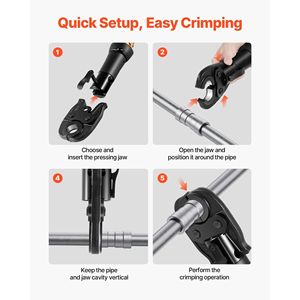 Mandrino MegaPress da 3/4 di pollice per utensili a pressione HVAC serie Compact, in acciaio temprato 52 HRC - Compatibile con utensili a pressione da 24KN - Product Image 5