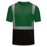 T-shirt de travail unisexe haute visibilité respirant en polyester certifié CIQ, réfléchissant, séchage rapide, manches courtes ou longues, classe 2