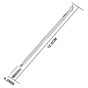 Outils 2026 pour l'art des ongles, accessoires antidérapants pour l'élimination des cuticules, 1 pièce, repousse-cuticules double tête en acier inoxydable pour manucure - Product Image 4