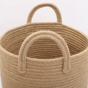 Natural Fiber Jute <b>Basket</b> – Strong Eco Friendly <b>Storage</b> <b>Basket</b> for Home Organization and Interior Styling - Product Image 6