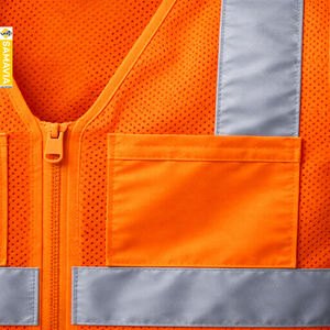 Gilet de sécurité Samavia en polyester respirant et durable RTP |   Logo personnalisé Unisexe OEM Vente en gros Commandes en gros Fabriqué au Pakistan - Product Image 4