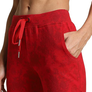 Pantalon de jogging plissé pour femme, taille haute, cordon de serrage, bas élastiqué, coupe fuselée, respirant, polyester et coton - Product Image 4